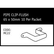 Marley Rectangular Clip-Flush 65 x 50mm - MC22